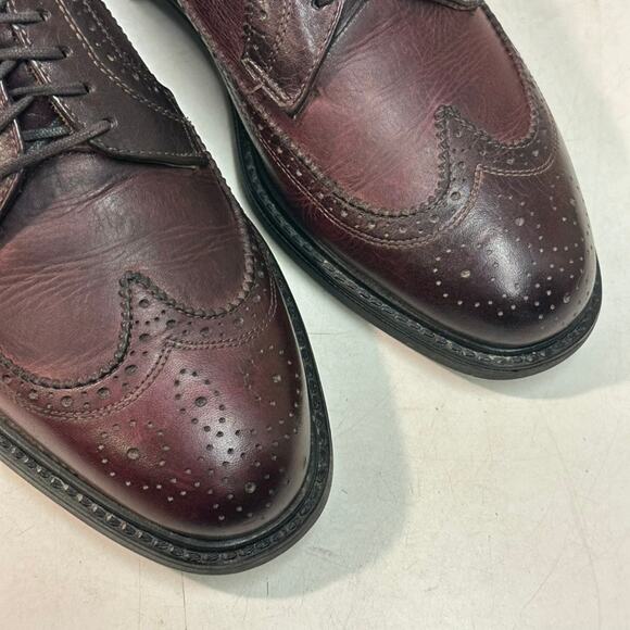 VGUC Rancourt & Co. x Sperry Top Sider Burgundy Wingtip Longwing 10 Narrow (S) main image 7
